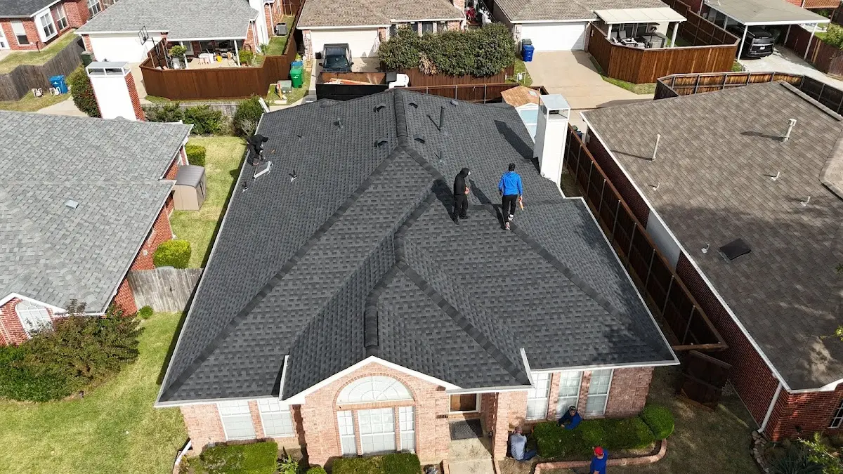 Slate & Tile Roof Repair work in progress on a South Whittier property